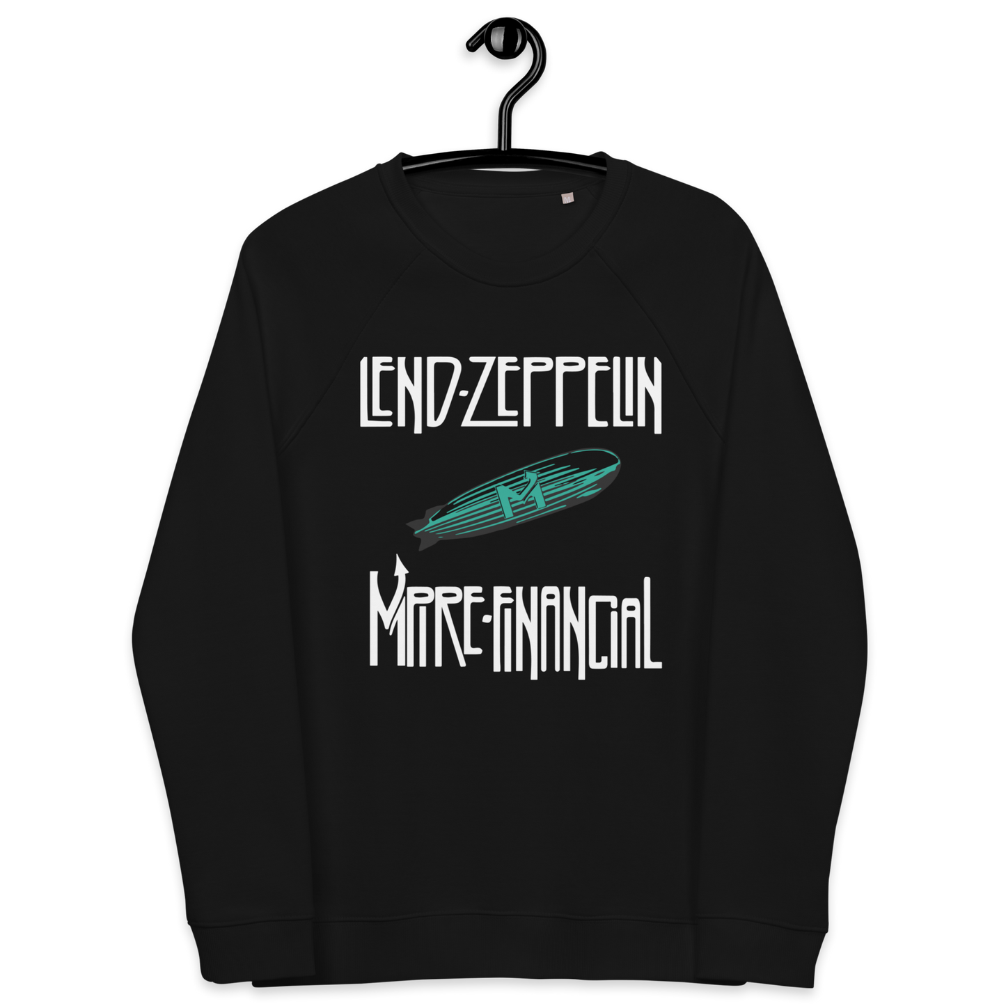 Unisex organic raglan sweatshirt