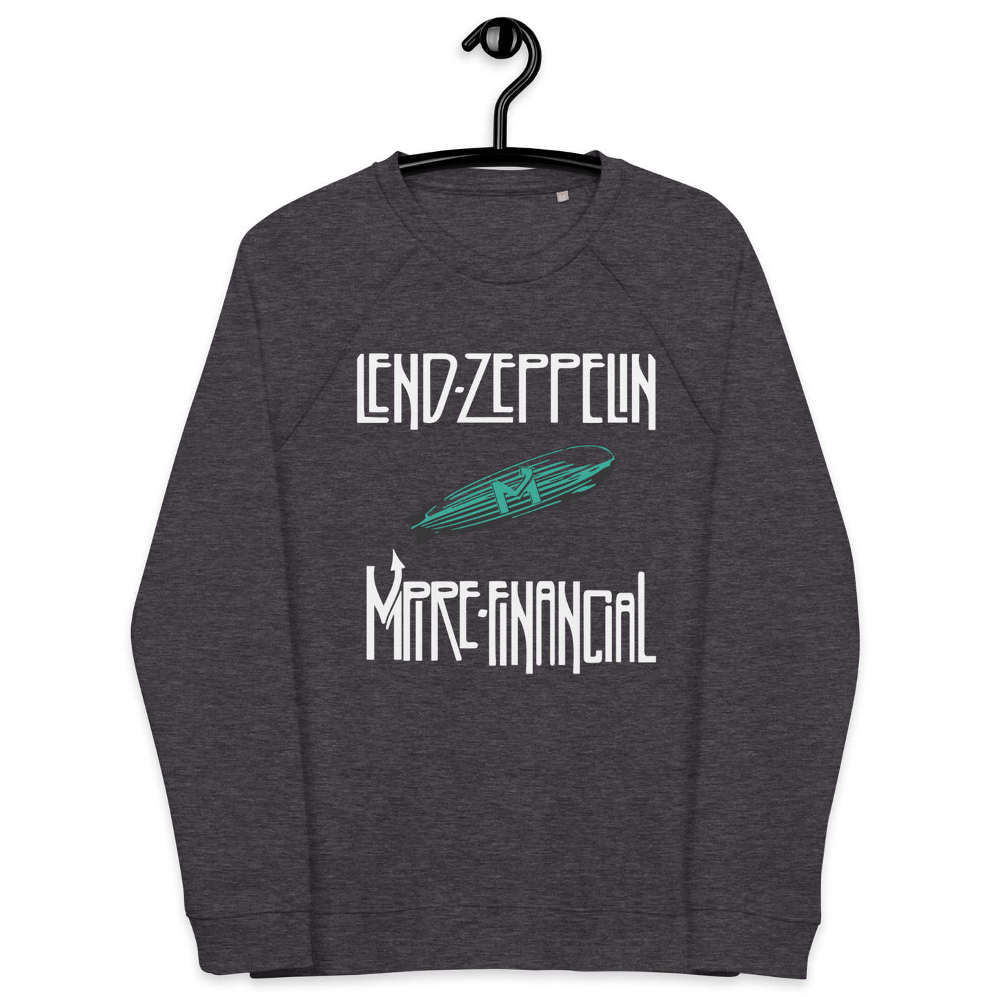 Unisex organic raglan sweatshirt